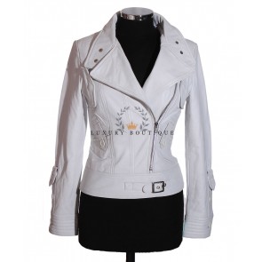 Daisy Tan Ladies Military Style Designer Real Italian Soft Lambskin Leather Short Fashion Jacket