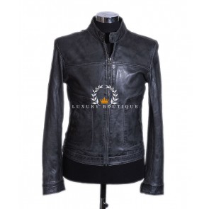 Cristian Grey Men's Biker Style Retro Real Vintage Washed Lambskin Leather Fashion Jacket